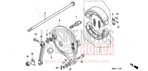 REAR BRAKE PANEL (1) CB500T de 1996